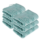 Kuber Industries Hand Towel | Reusable Face Cleaning Towel | Baby Napkin | Hand-Face Towel with Ultra Soft-Super Absorbent Capability | Baby Towel | Skip Print | 30x40 cm | Pack of 6 | Green